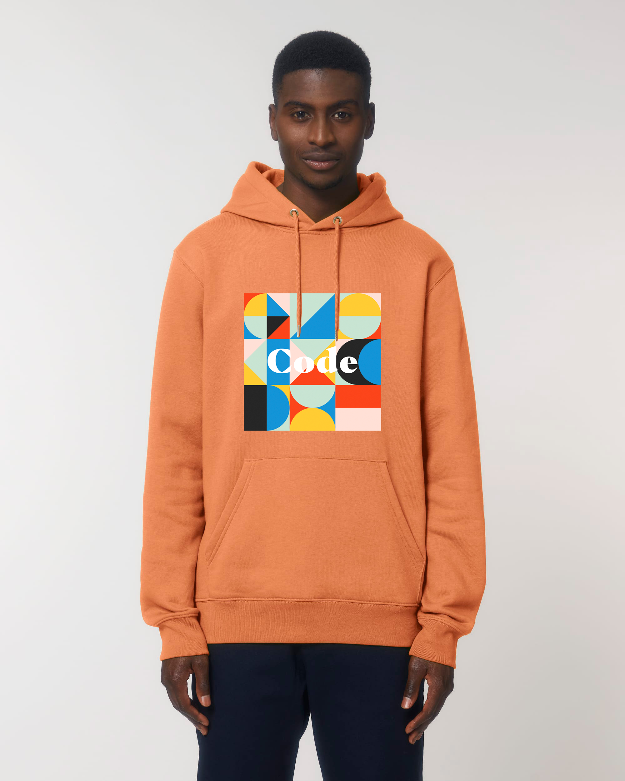 Code Hoodie color block - Volcano Stone
