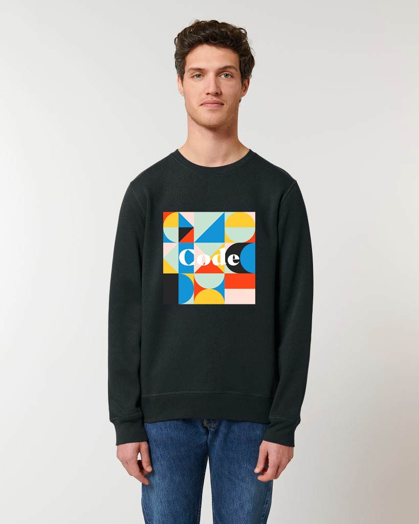Code sweater color block - Black