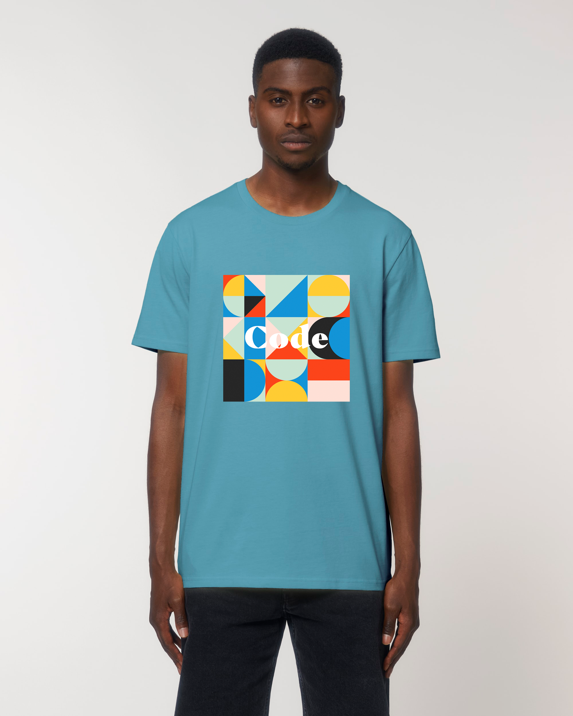 Code T-shirt color block - Atlantic Blue