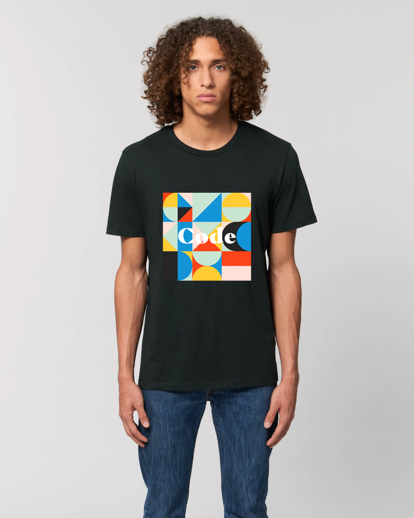 Code T-shirt color block - Black
