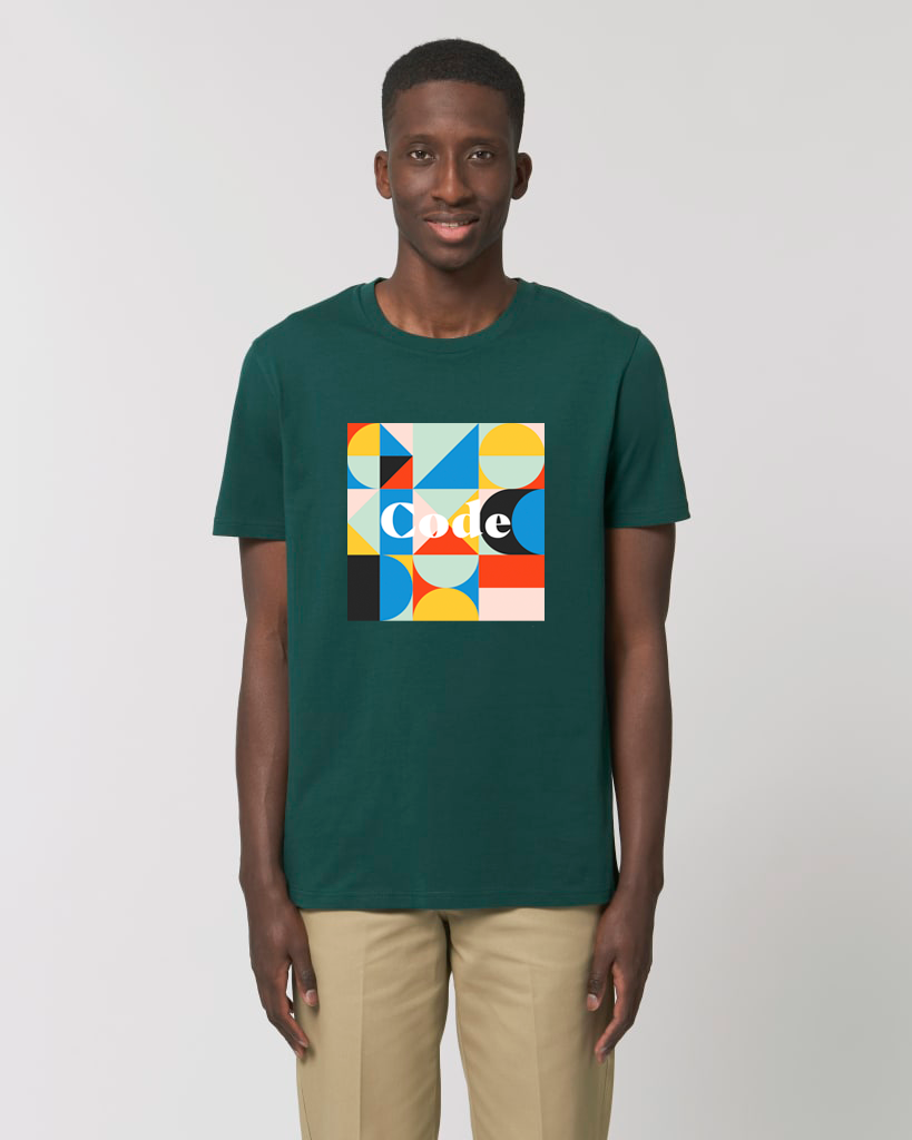 Code T-shirt color block - Glazed Green